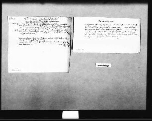 Notiz und Berichtsentwurf, warum Schickhardts Kostenvoranschlag niedriger ist als der der Handwerker, 3. September 1620 (Quart, Folio); Notiz mit Nachträgen zu Arbeiten am Obervogtshaus, o. D. (Quart); Notiz über Beschwerde zu Grinnthalers Kuhstall, 1619 (Oktav)