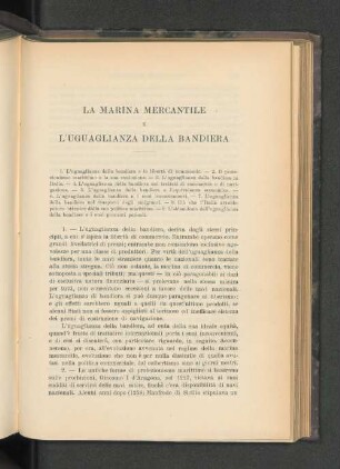 La Marina Mercantile E L'Uguaglianza Della Bandiera.