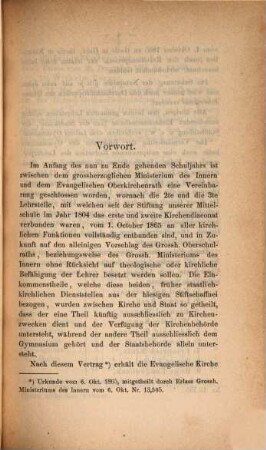 Programm des Großherzogl. Gymnasiums und der Damit Verbundenen Höheren Bürgerschule zu Lahr : für das Schuljahr .... 1865/66