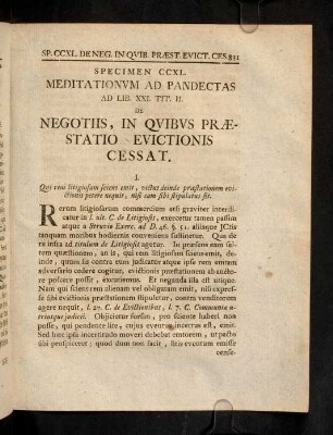 831-840, Sp. 240. De Negotiis, in quibus praestatio ...
