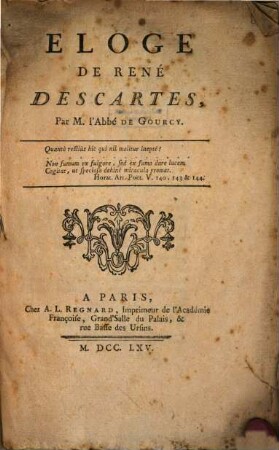 Eloge de René Descartes