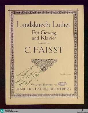 Landsknecht Luther : für Gesang und Klavier