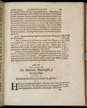 Membrum II. De Methodo Universali s. De Disciplinis.