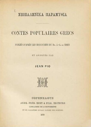 Contes populaires grecs