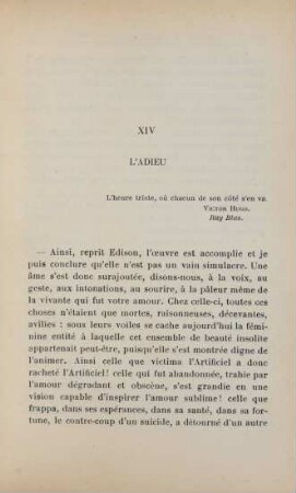 XIV. L'Adieu