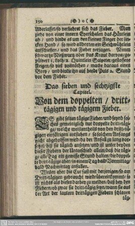 Das sieben und sechtzigste Capitel. Von dem doppelten, dritttägigen und tägigem Fieber