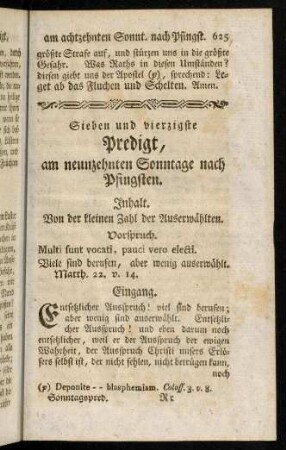 625-639, Sieben und vierzigste Predigt
