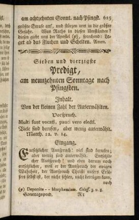 625-639, Sieben und vierzigste Predigt
