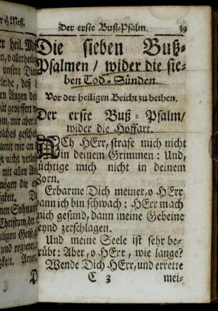 Die sieben Buß-Psalmen, wider die sieben Tod-Sünden