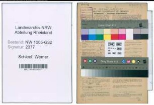 Entnazifizierung Werner Schleef , geb. 14.09.1910 (Stadtinspektor)