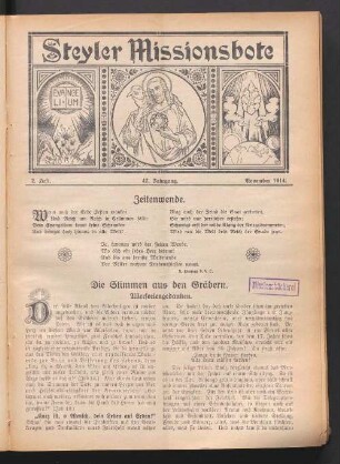2. Heft. 42. Jahrgang. November 1914