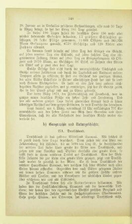 b) Geographie und Naturgeschichte