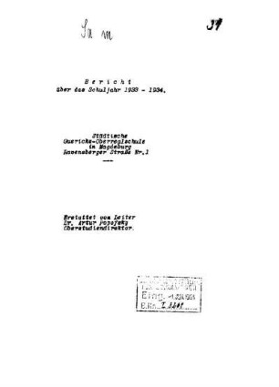 1933/34: Bericht ... - 1933/34