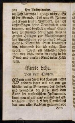 362-378, Vierte Lehr. Von dem Tanzen