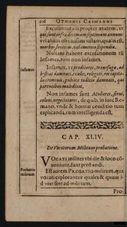 Cap. XLIV. De Vocatorum Militum probatione.