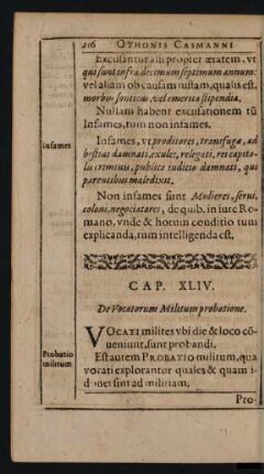 Cap. XLIV. De Vocatorum Militum probatione.