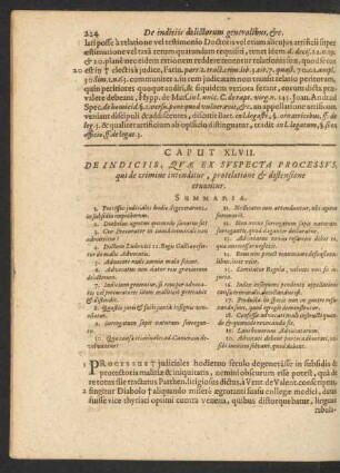 Caput XLVII. De Indiciis, Quae Ex Suspecta Processus, qui de crimine intenditur, protelatione et distensione eruuntur.