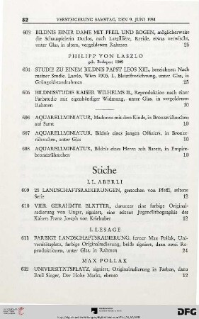 Stiche (Nr. 609-637)