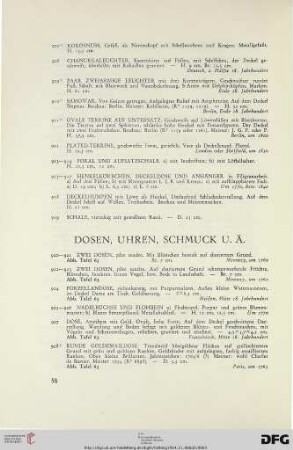 Dosen, Uhren, Schmuck u.ä. (Nr. 920-1030)
