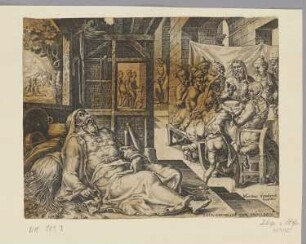 Tobit, von Spatzen geblendet, Blatt 1 der Folge "Geschichte von Tobias"