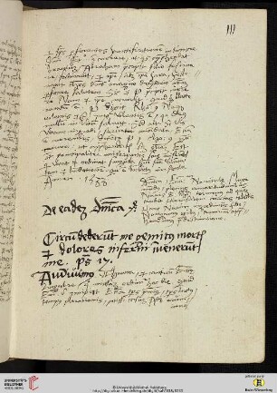 De eadem Dominica 7a [Predigttext, nach Ps 17,5–6]