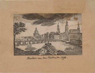 Die Altstadt von Dresden aus westlicher Richtung