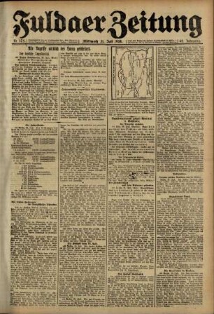 Ausgabe vom Mittwoch, den 31. Juli 1918.