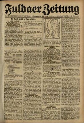 Ausgabe vom Mittwoch, den 31. Juli 1918.