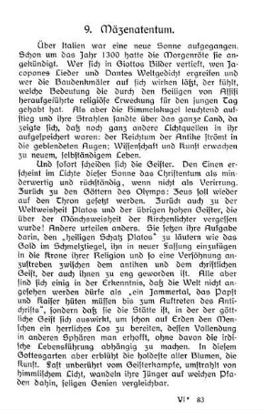 9. Mäzenatentum.