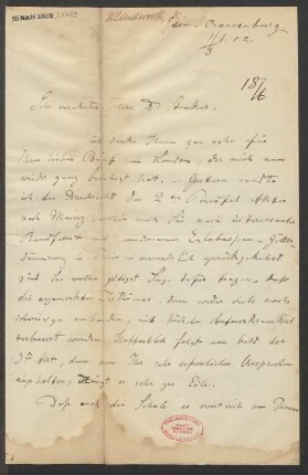 Brief an Ludwig Strecker <senior> an B. Schott's Söhne : 01.06.1902