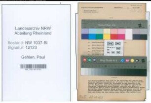 Entnazifizierung Paul Gehlen , geb. 22.08.1891 (Schriftsteller)