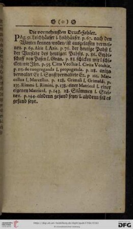 Die vornehmsten Druck-Fehler