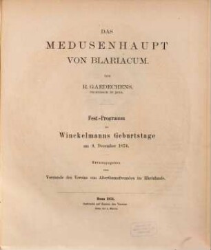 Das Medusenhaupt von Blariacum