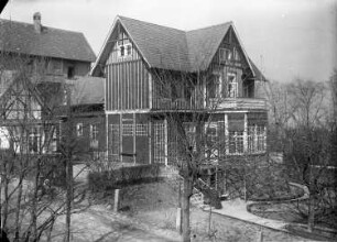 Wernigerode. Wohnhaus der Familie Knochenhauer. Gartenansicht