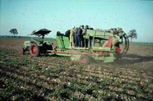 Fotografie: Kartoffelvollernter, Kartoffelsammelroder, Arbeitsplatz