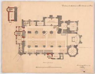Schloss- und Pfarrkirche Oels Umbau: Grundriss 1:125