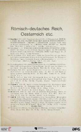 Römisch-deutsches Reich, Oesterreich etc. (Nr. 376-546)