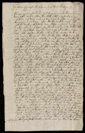 Brief von Simon Herman Vehtz an Johann Friedrich von Uffenbach. Hanau, 25.1.1735