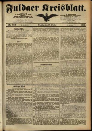 Ausgabe vom Dienstag, den 26. Oktober 1909.