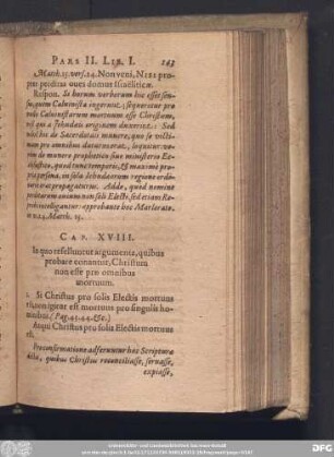 Cap. XVIII. In quo refelluntur argumenta, quibus probare conantur, Christum non esse pro omnibus mortuum.