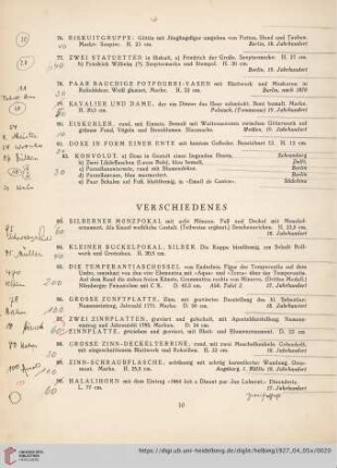 Verschiedenes (Nr. 83-107)
