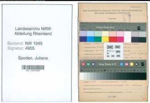 Entnazifizierung Juliane Spoden , geb. 15.04.1914 ()