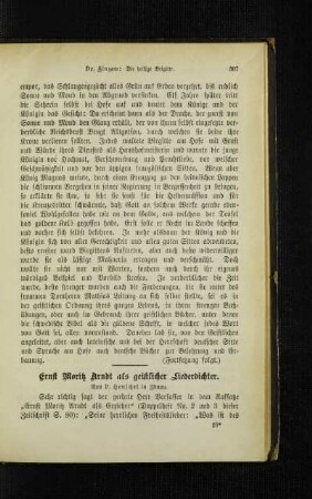 Ernst Moritz Arndt als geistlicher Liederdichter