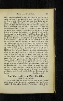 Ernst Moritz Arndt als geistlicher Liederdichter