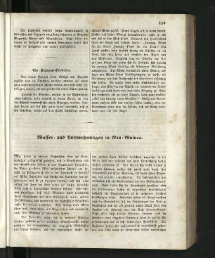 Wasser- und Luftwohnungen in Neu-Guinea.