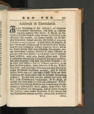 Addenda & Emendanda.