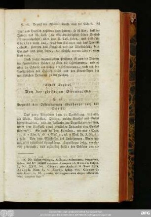 Erstes Kapitel. Von der göttlichen Offenbarung.