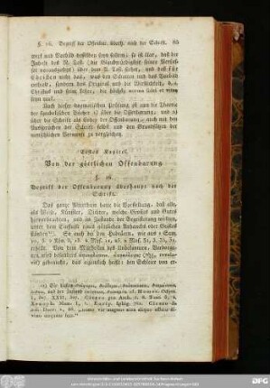 Erstes Kapitel. Von der göttlichen Offenbarung.