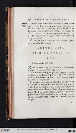 (Lettre CXLI - CL)