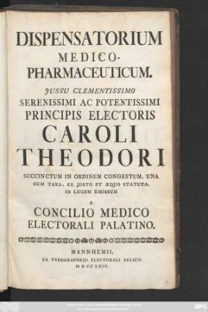 Dispensatorium Medico-Pharmaceuticum